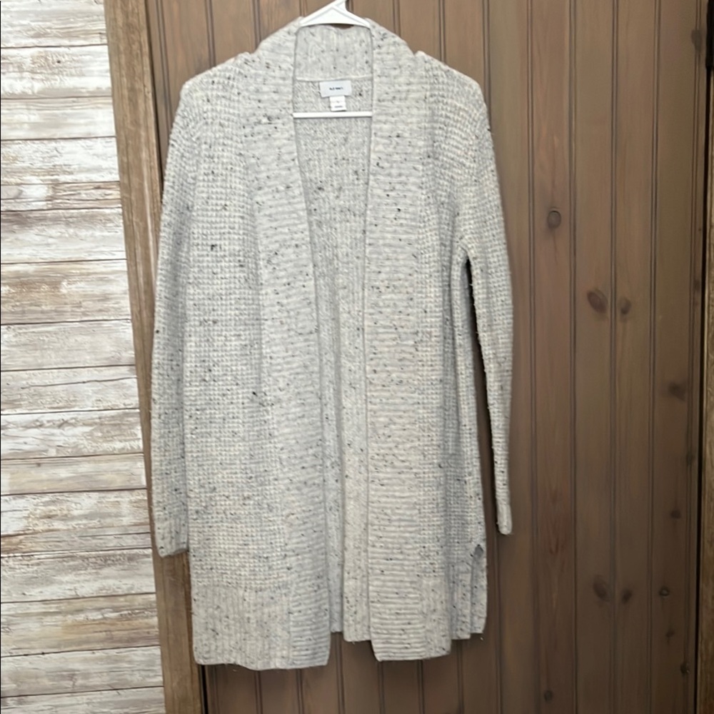 Old Navy Gray Cardigan Sweater with Shawl Collar
